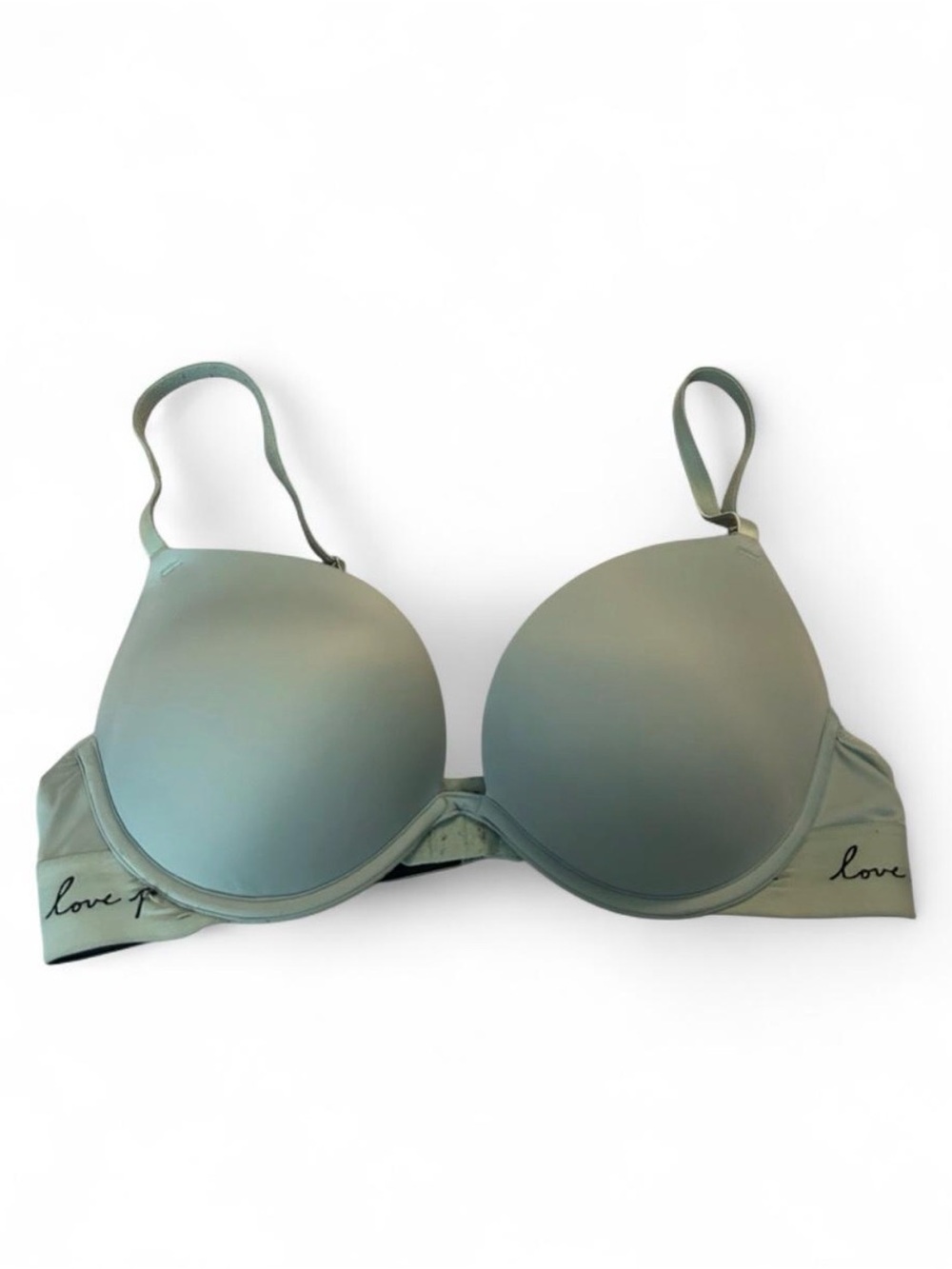 Victoria's Secret PINK Underwire Bra in Sage Green